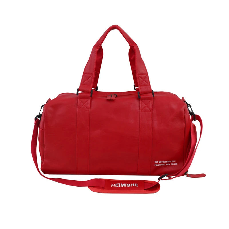 Men Gym Bag custom logo Large Dry And Wet Fitness Handbag Male Female Sports bag personality customization PU Leather Travel bag