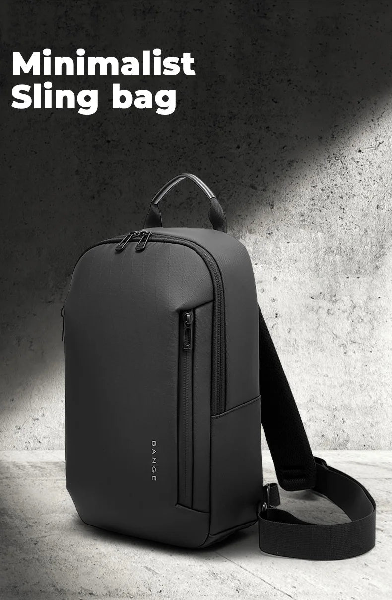 BANGE Lightweight Chest Bag Men Satchel Shoulder Bag Waterproof Sling Bag Oxford Cloth Small Casual Bag Crossbody Bag for Men