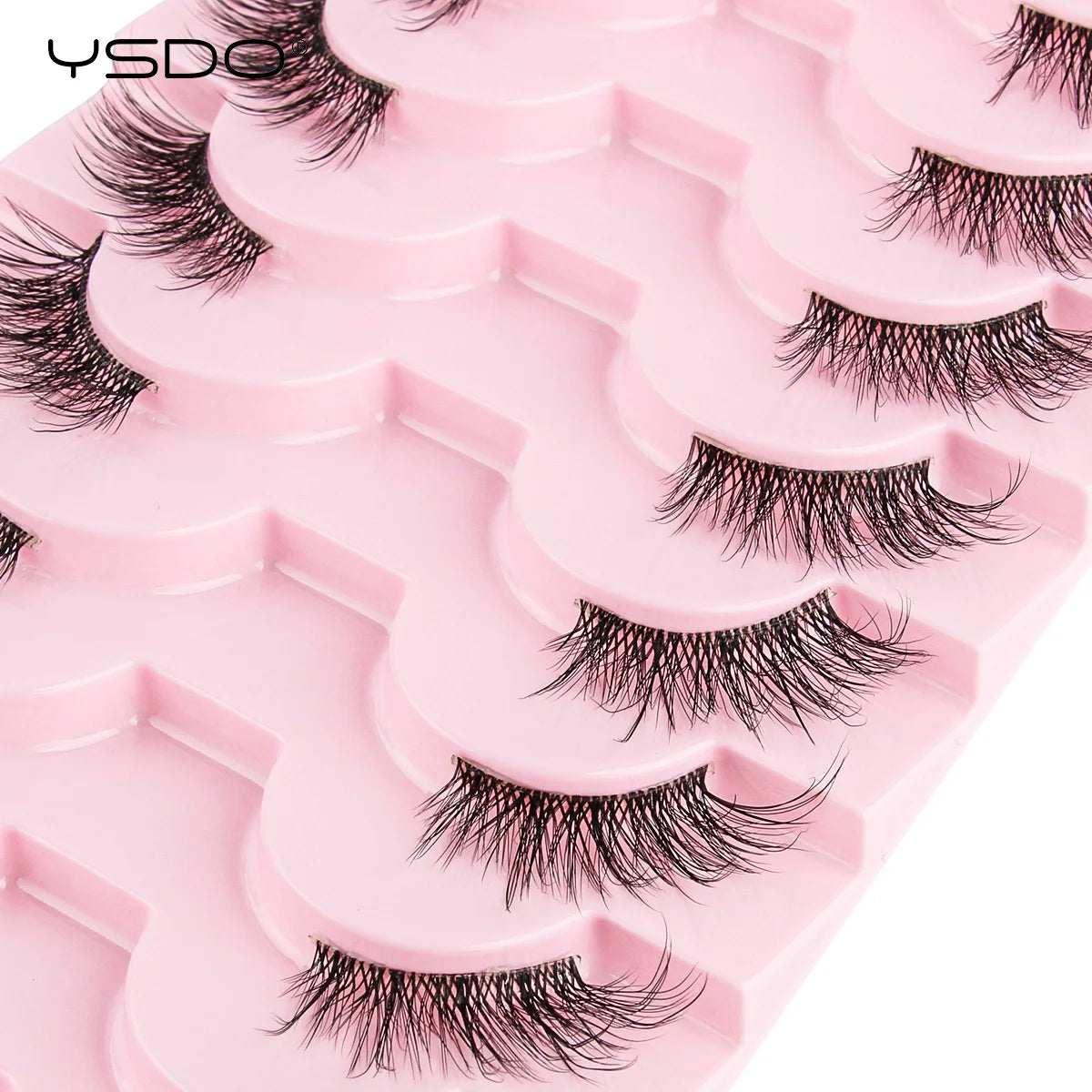 YSDO Halb-Wimpern 5/7/10 Paare Nerzwimpern Natürliche Falsche Wimpernverlängerung Make-up Wispy Katzenwimpern Künstliche Wimpern Maquiagem Cilios