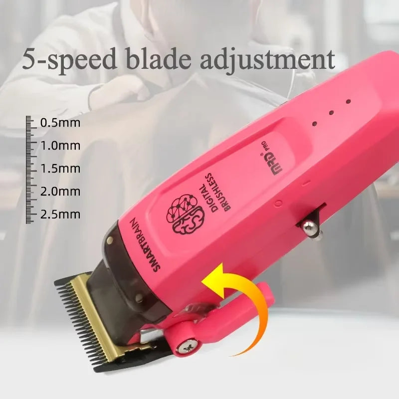 MRD Smart Brain HC-90-4  Men's Hair Clippers Professional All Metal Lift Height Torque Digital Brushless Motor Cordless Clipper