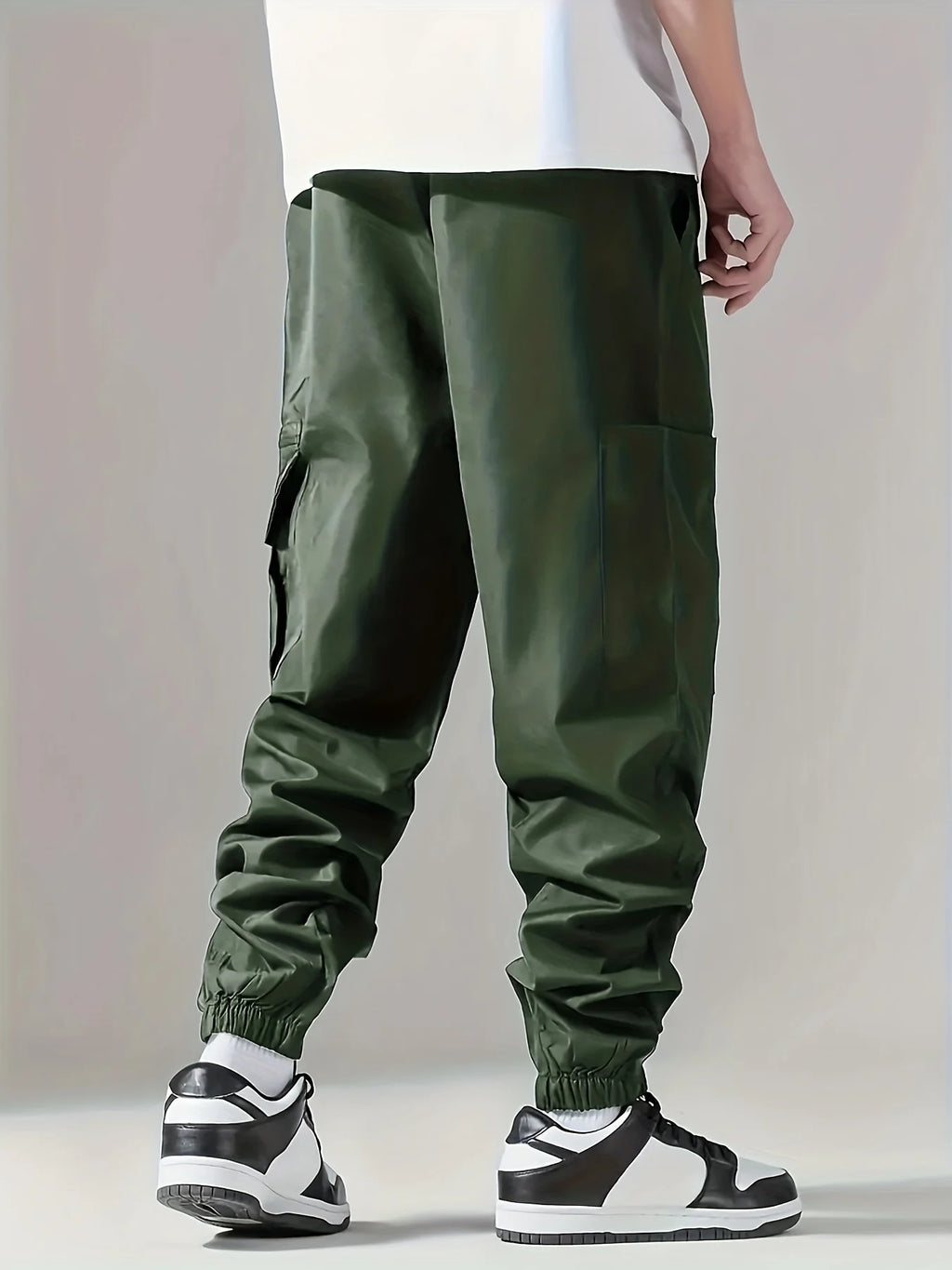 Men's Cargo Pants, Thin Trousers, Comfortable and Breathable, Outdoor Casual, Wearable, Running, Cycling, Multi-pocket 004
