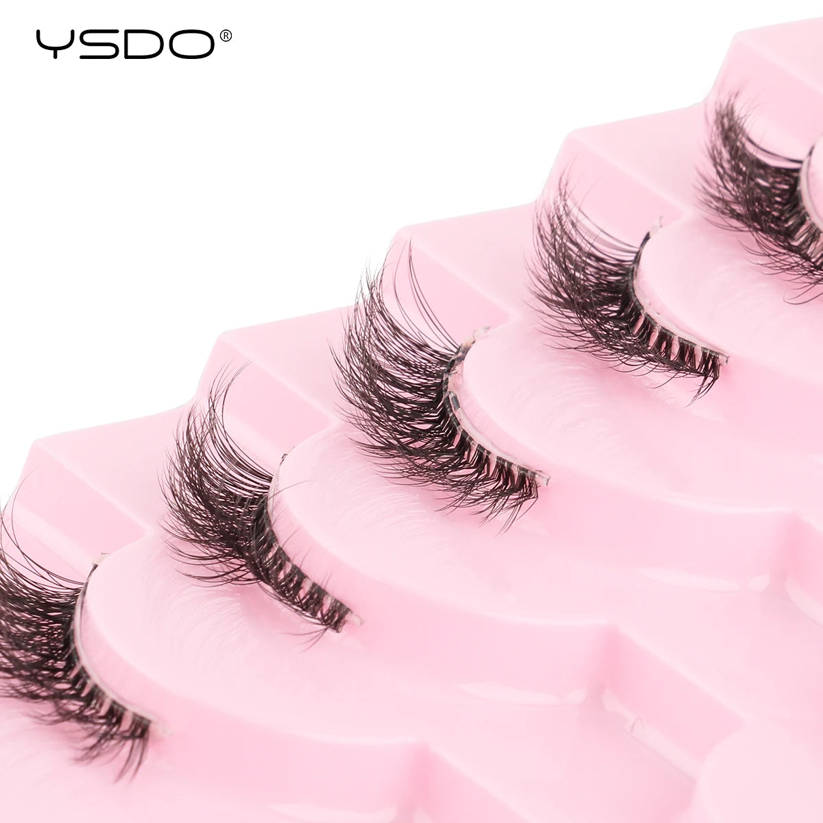 YSDO Halb-Wimpern 5/7/10 Paare Nerzwimpern Natürliche Falsche Wimpernverlängerung Make-up Wispy Katzenwimpern Künstliche Wimpern Maquiagem Cilios