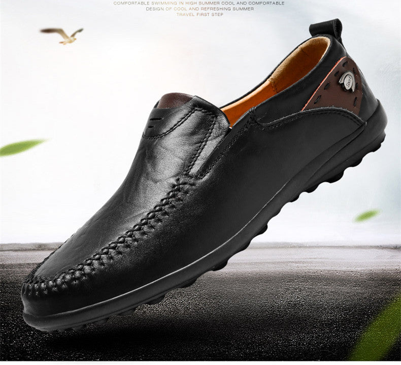 Herrenschuhe Casual Luxus-Marke Echtes Leder Italienische Herren Loafers Mokassins Slipper Herren Mokassins Schwarz Braun Übergröße 47