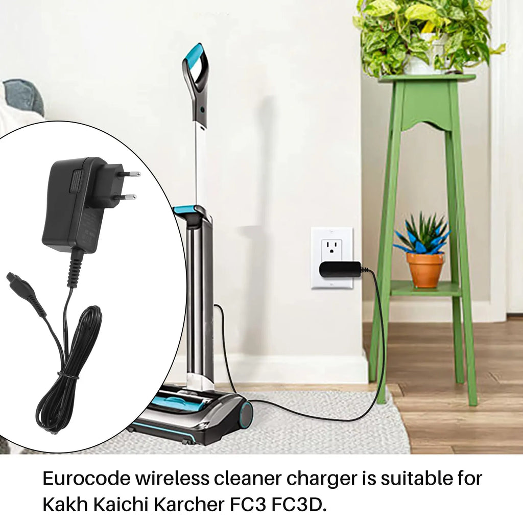 A65T Intelligent Charger Power Supply for Karcher FC3 FC3D Wireless Cleaner Charger, EU Plug
