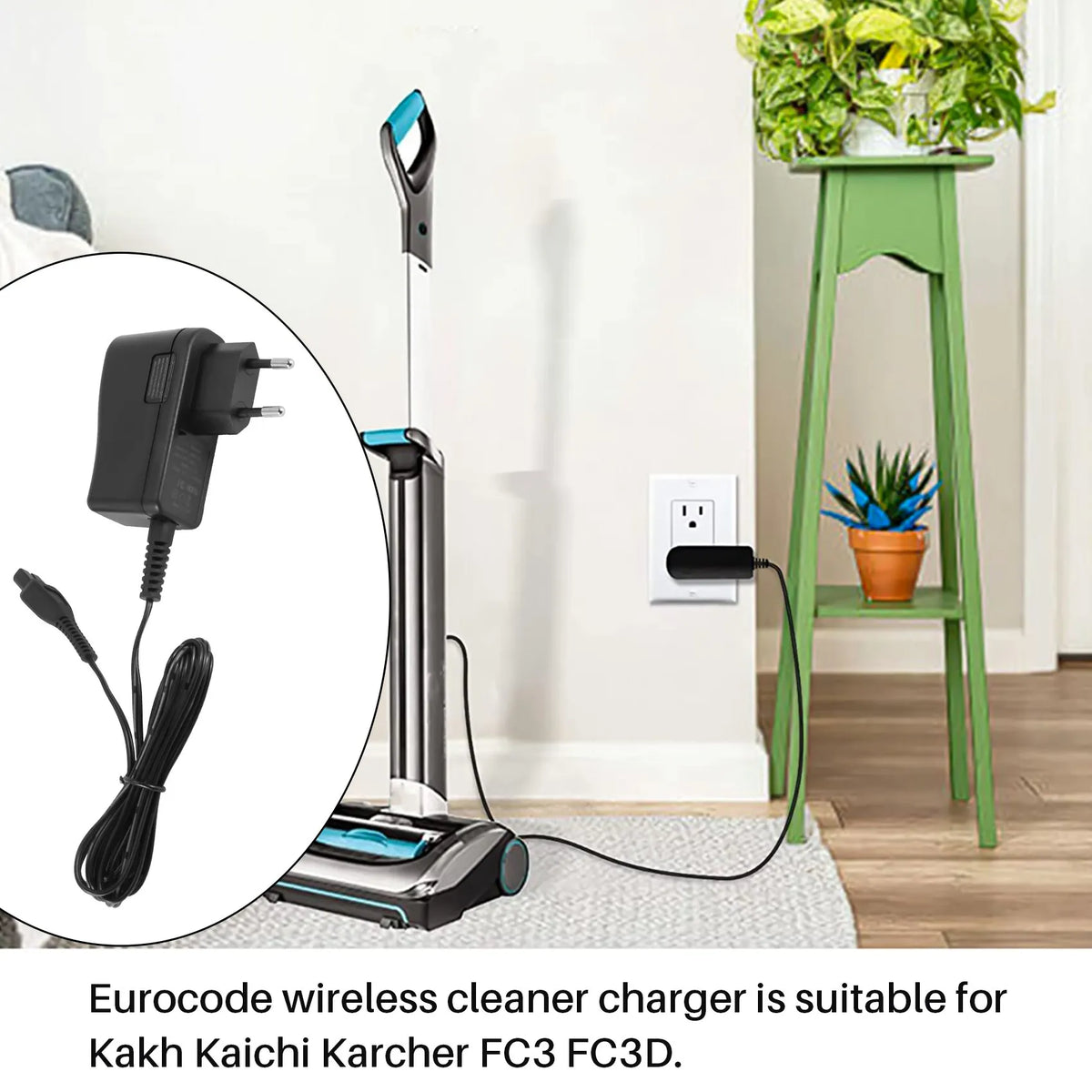 A65T Intelligent Charger Power Supply for Karcher FC3 FC3D Wireless Cleaner Charger, EU Plug