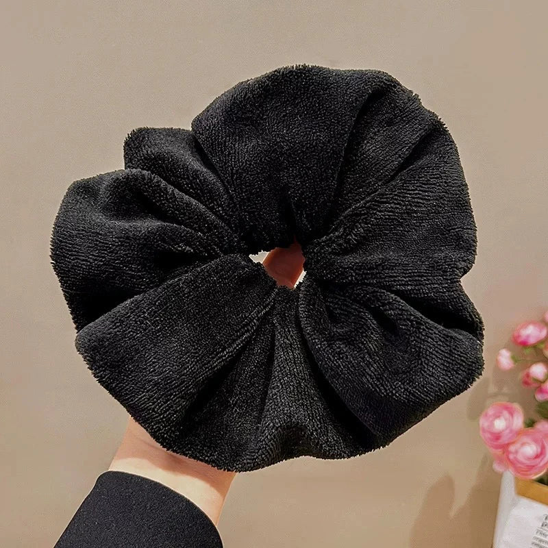 1pc Autumn and Winter Large Towel Hair Hoop Plush Dry Hair Large Intestine Hair Hoop High End Sensation Headrope Headpiece