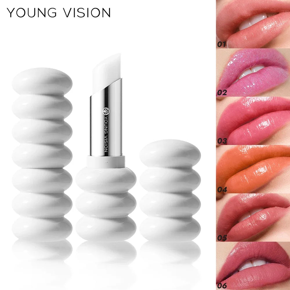 YOUNG VISION 6 Farben Feiner Schimmer Pflegender Leichter Lippenstift Lang anhaltende Farben Leicht aufzutragender feuchtigkeitsspendender Lippenstift
