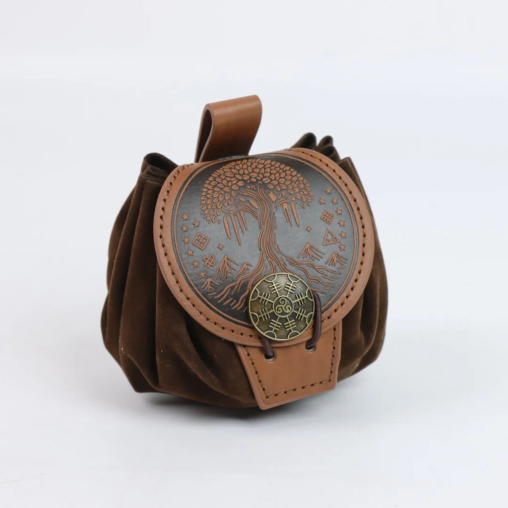 3PCS/1PCS MedievalCosplayLeather Belt Copper Coin Waist Bag Renaissance Dress Steam Belt Role Playing Halloween Belt Set Cosplay