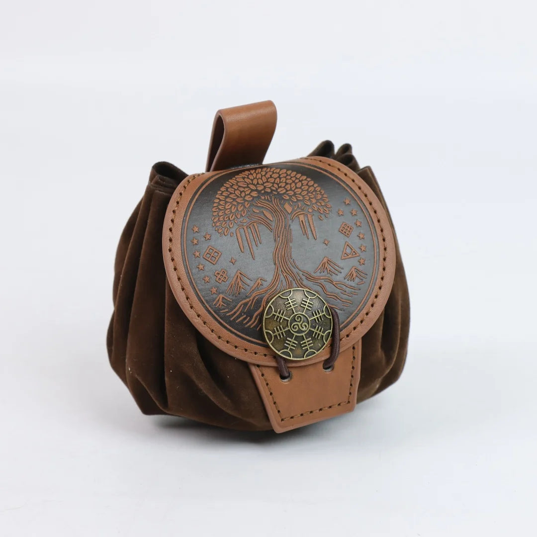 3PCS/1PCS MedievalCosplayLeather Belt Copper Coin Waist Bag Renaissance Dress Steam Belt Role Playing Halloween Belt Set Cosplay