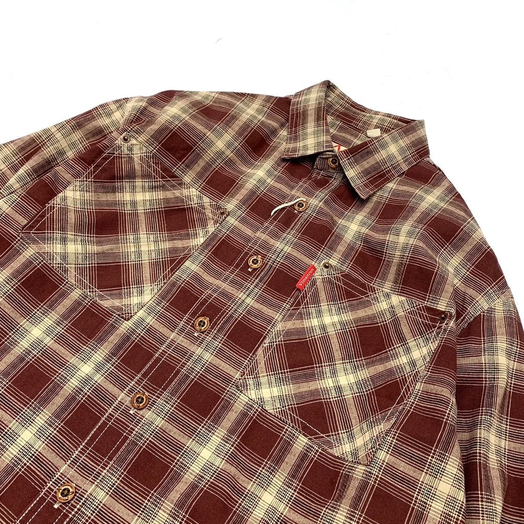 2025 Autumn New Japanese Retro Long-Sleeve Turn-down Collar Plaid Shirt Men's Fashion 100% Cotton Washed Loose Casual Blouses