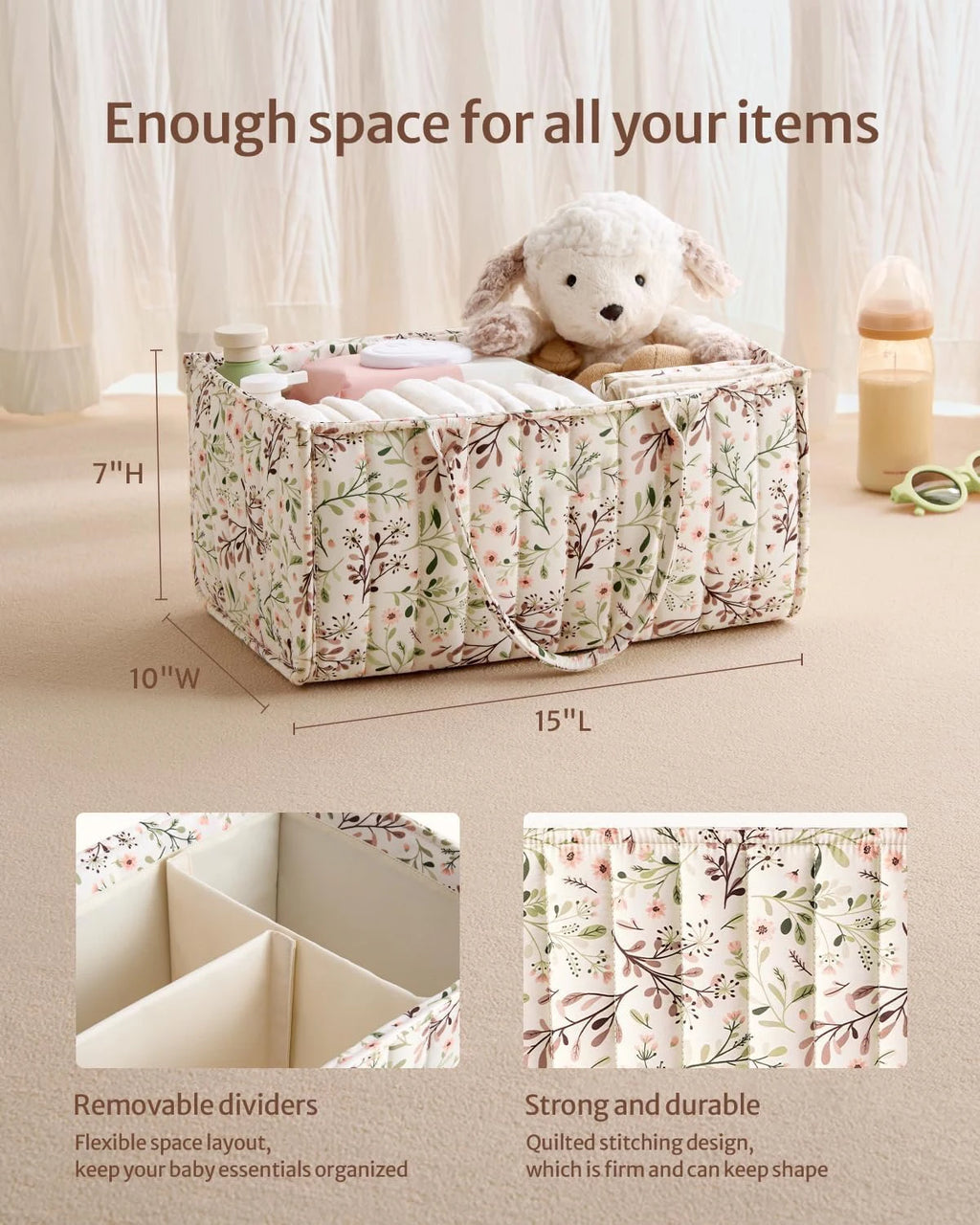 PANGDUBE Baby Diaper Bag Storage Bag for Baby Newborn Items Diaper Stackers & Caddies Diaper Organizer Nappy Bag for Baby Things
