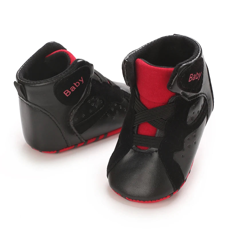 0-1 year Baby Basketball Sports Sneakers Newborn Baby Boys Girls Print First Walkers Shoes Infant Toddler Anti-slip Baby Shoes