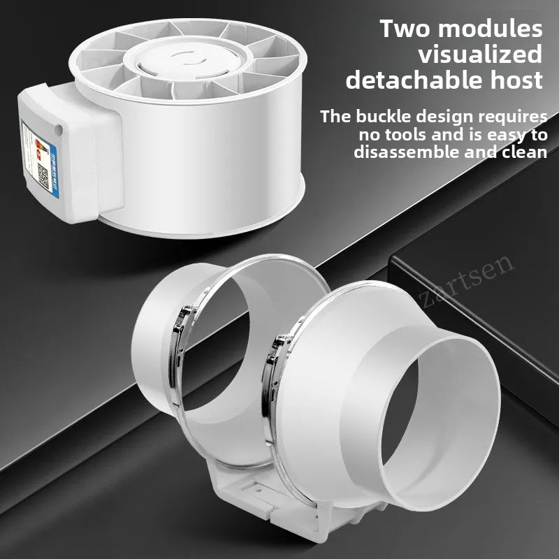 Exhaust Fan Home Mute Inline Duct Fan Bathroom Exhaust Fan Ventilation Equipment Kitchen Bathroom Wall Mounted Air Purifying Ve