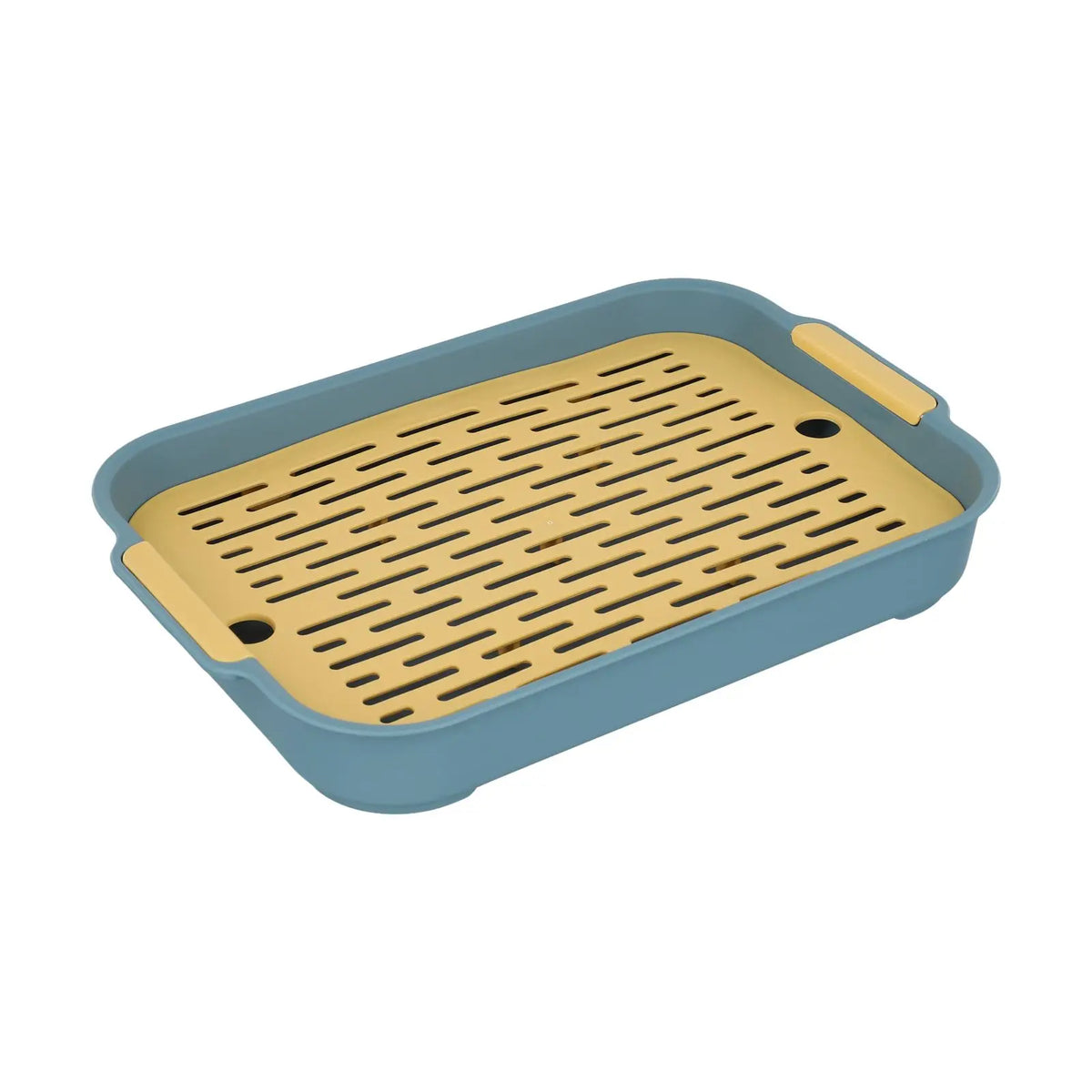 Tray Rabbit Litter Tray Smooth Corner Detachable Design Heightened Grid Design White Blue For Pet’s Training For Pet’s Training