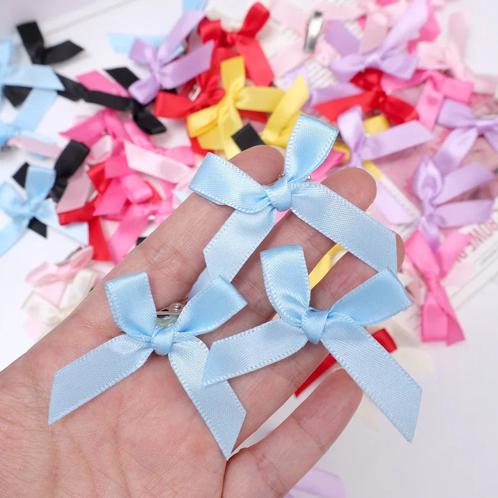 Colors Silk Ribbon Bowknot Hair Clip Y2K Fashion Sweet Ballet INS Cute Girl Barrettes Colorful Lace Women Bobby Pin  Accessories