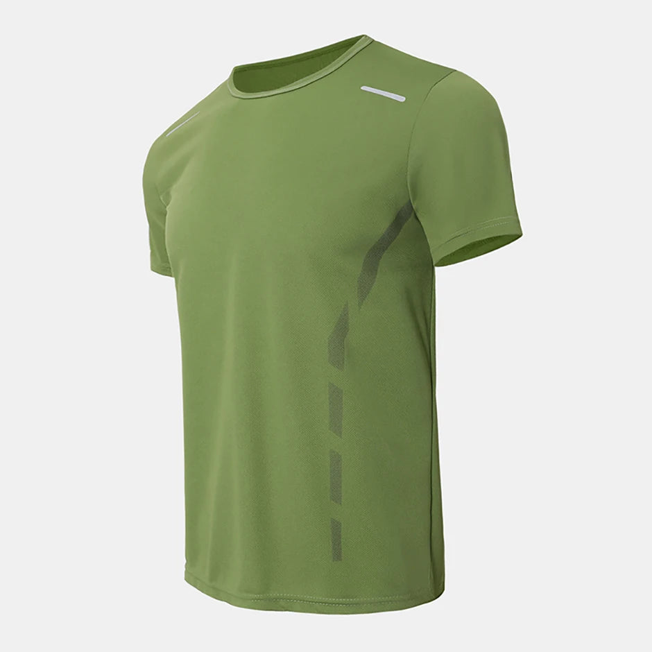 1/4 Uds Camiseta Holgada de Verano para Hombre, Estampada, de Secado Rápido, Manga Corta, Juvenil, Informal, Deportiva, Fitness, Transpirable, para Mediana Edad