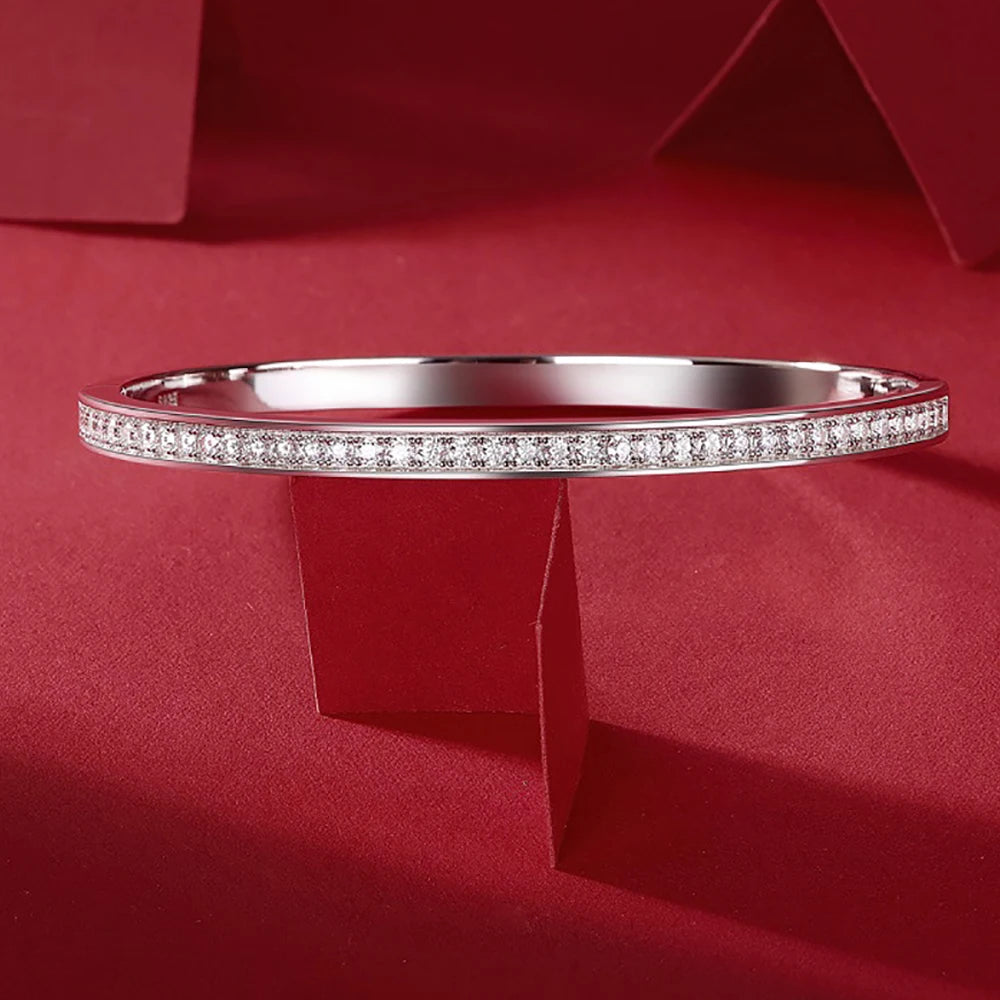 COSFIX Real D Color 2mm Full Moissanite Bracelet For Women S925 Sterling Silver Plate Pt950 Fine Jewelry Gift Wholesale