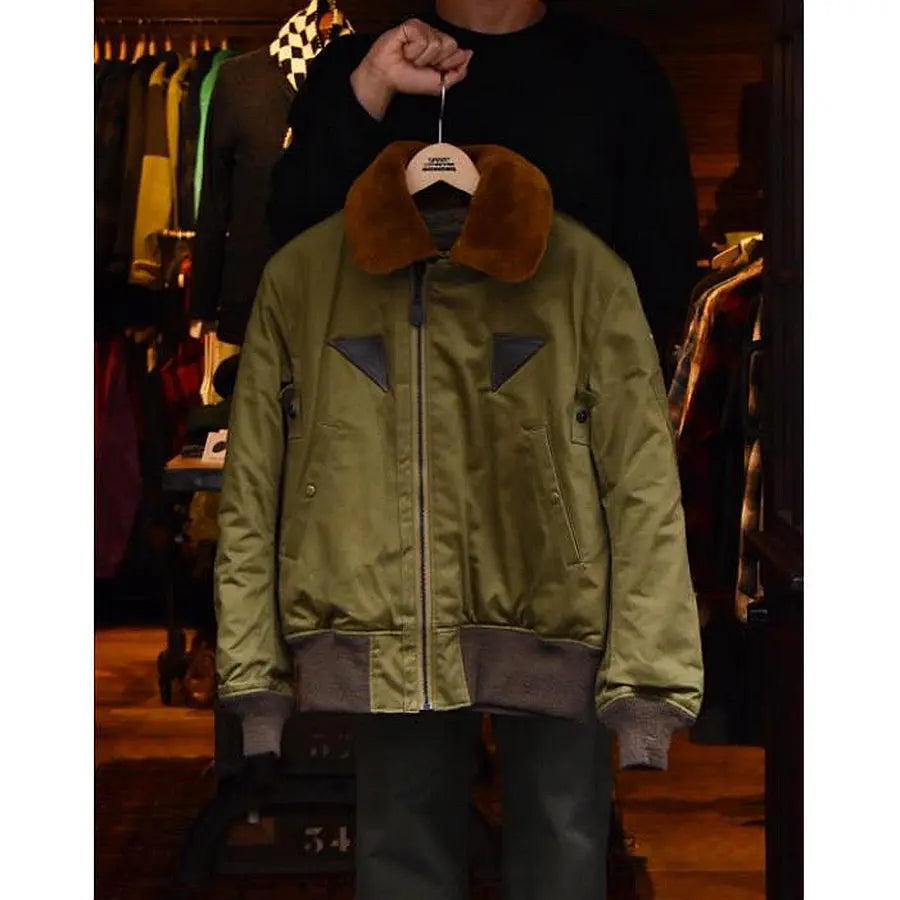TOYS McCOY1945 real wool collar B15A thickened flight jacket