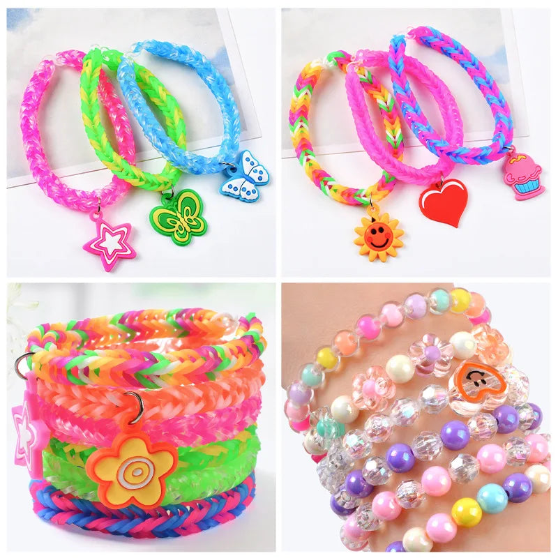 200pcs New DIY Loom Rubber Bands Bracelet For Hair Gift Pet Hair Woven Rubber Band High Elasticity Dog Cat Hair Accessories