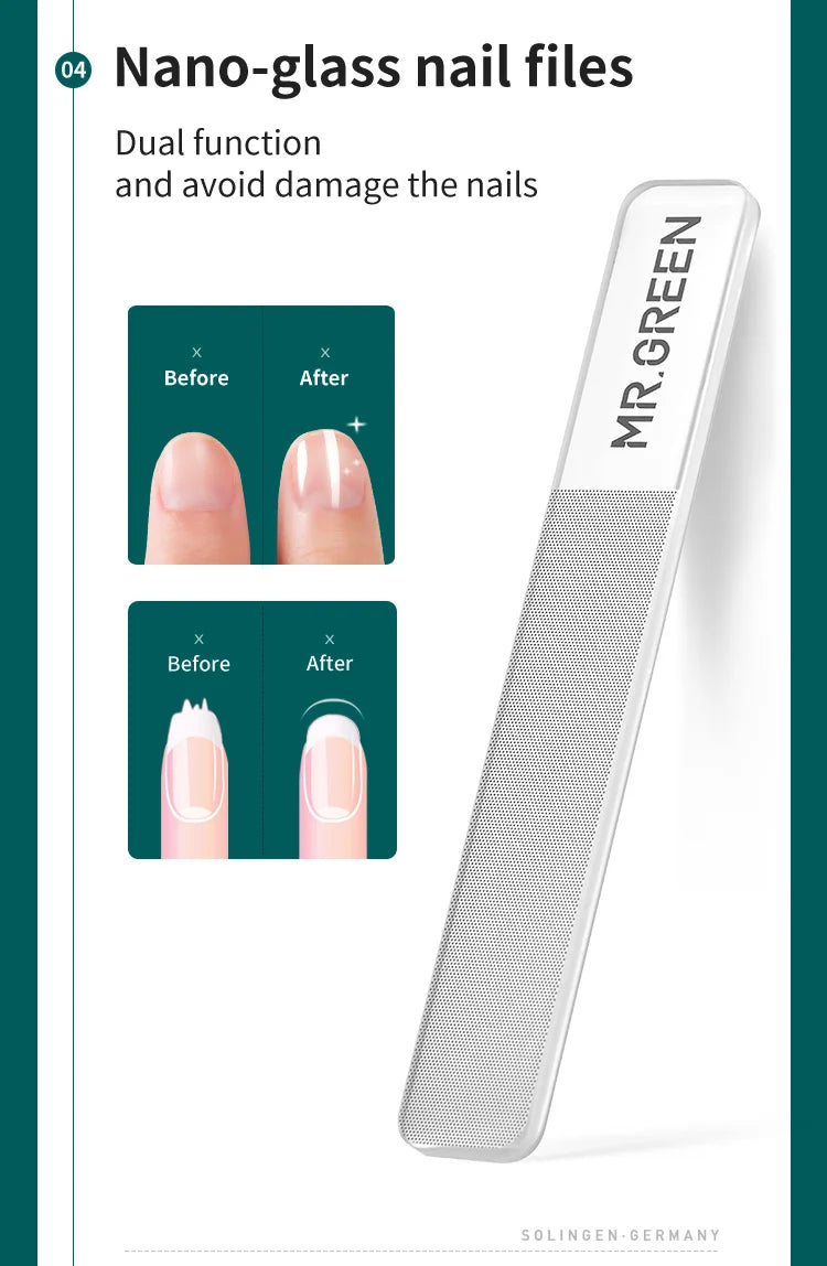 MR.GREEN Portable Manicure Set Nail Clippers Travel Tools Kit Stainless Steel Gift Box For Friends Or Family