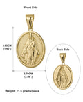 Virgen Del Carmen Medal Catholic Our Lady of Mount Carmel Oval Stainless Steel Pendant Amulet for DIY Jewelry Accessories