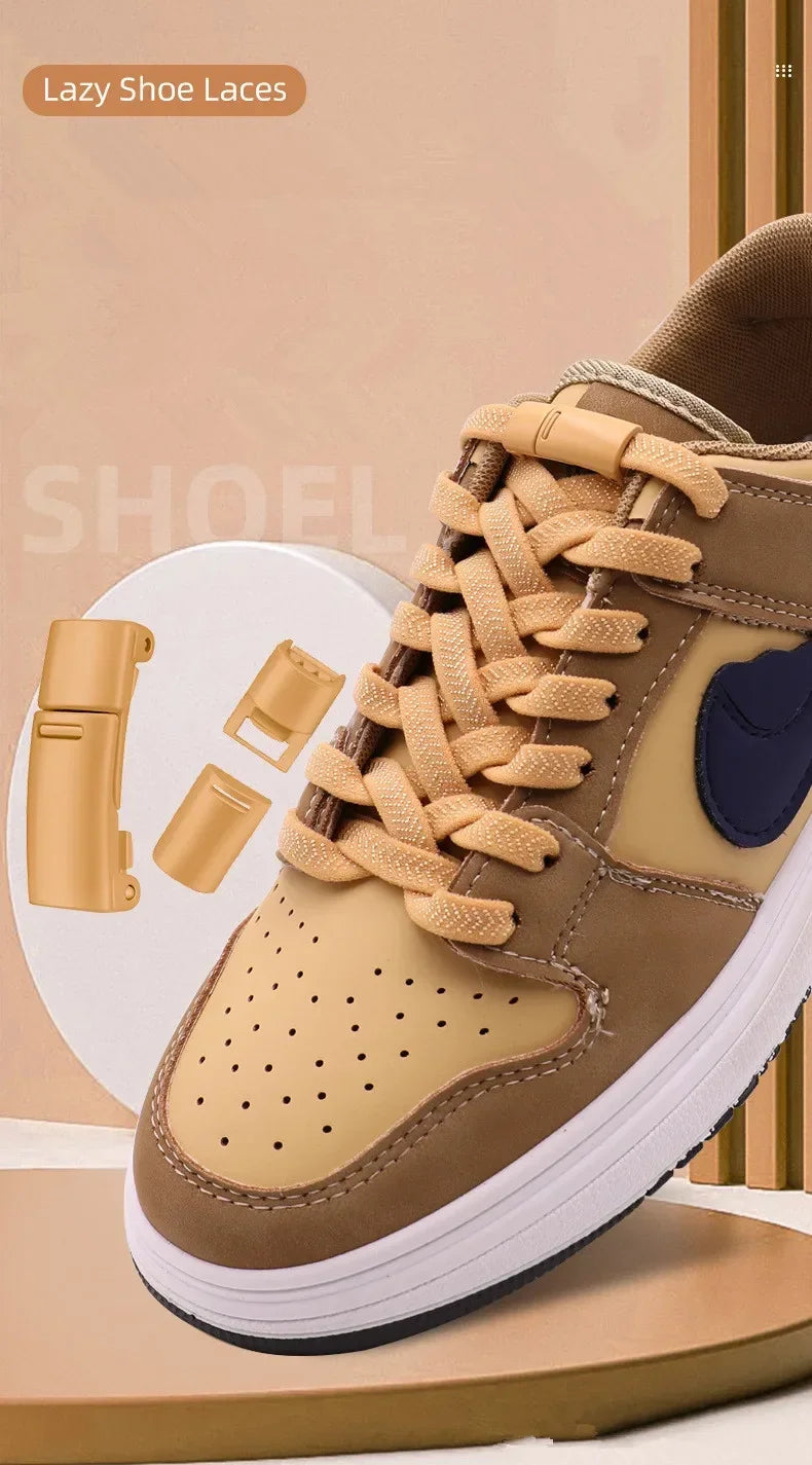 No Tie Shoe Laces Magnetic Shoelaces Without Ties Colorful Lock Elastic Laces Sneakers for Kids Adult Flat Shoelace Rubber Bands