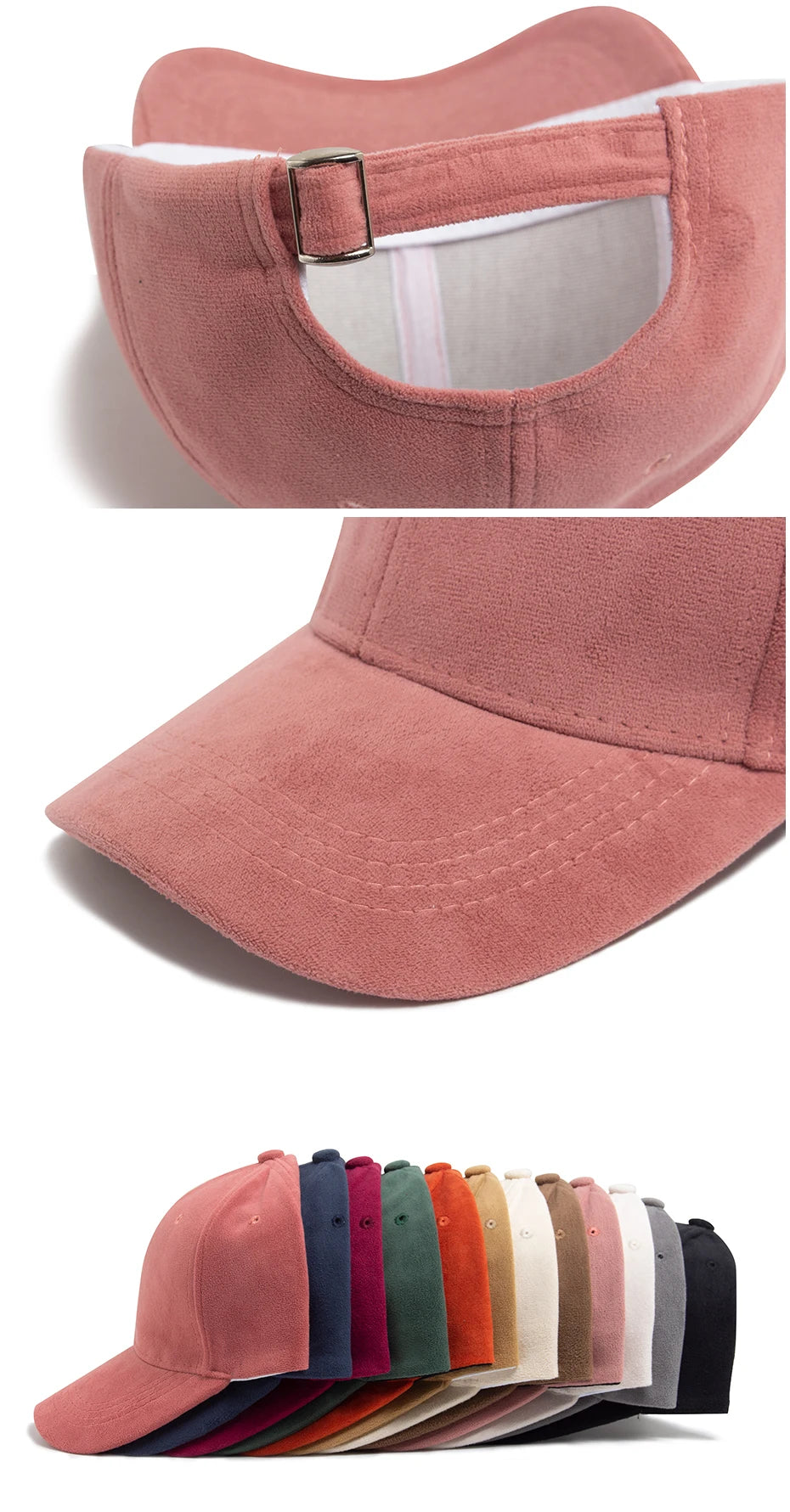 Women Suede Baseball Caps Autumn Winter Solid Fashion Men Hip Hop Cap Outdoors Casual Travel Sun Visor Hat Multicolour Unisex