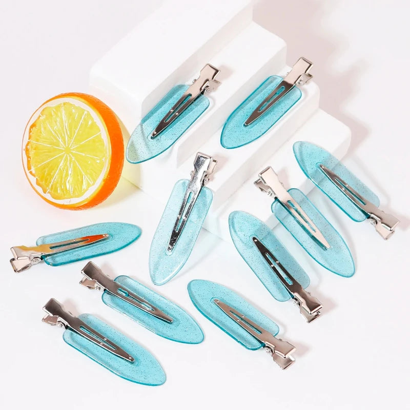 10pcs seamless fashion girl transparent hair clips, makeup facial accessory clips styling hair clips Special for real hair wigs