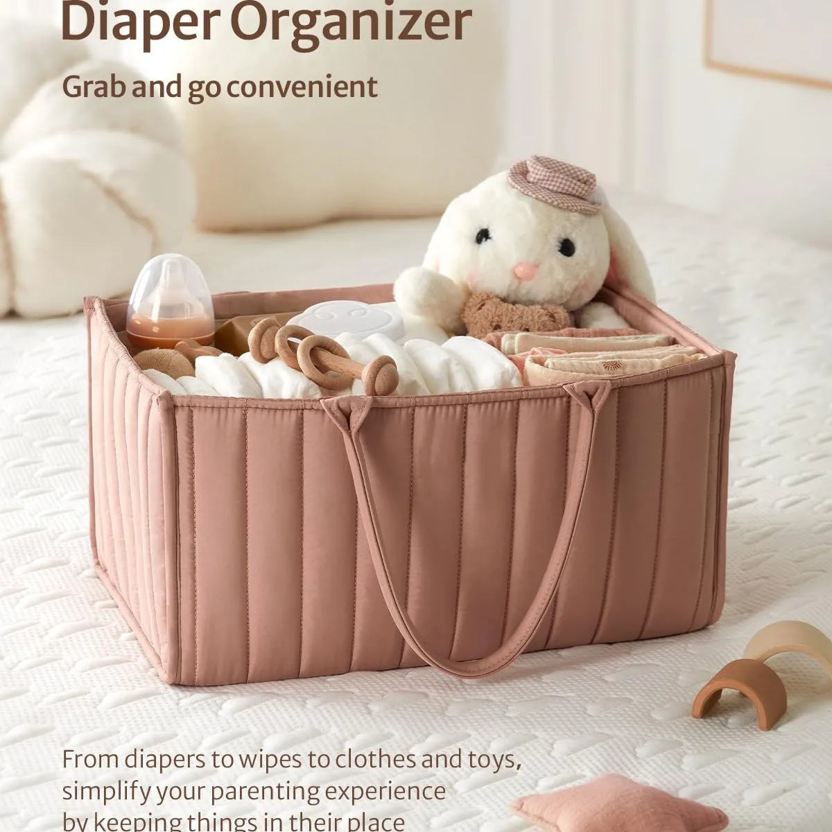 PANGDUBE Baby Diaper Bag Storage Bag for Baby Newborn Items Diaper Stackers & Caddies Diaper Organizer Nappy Bag for Baby Things