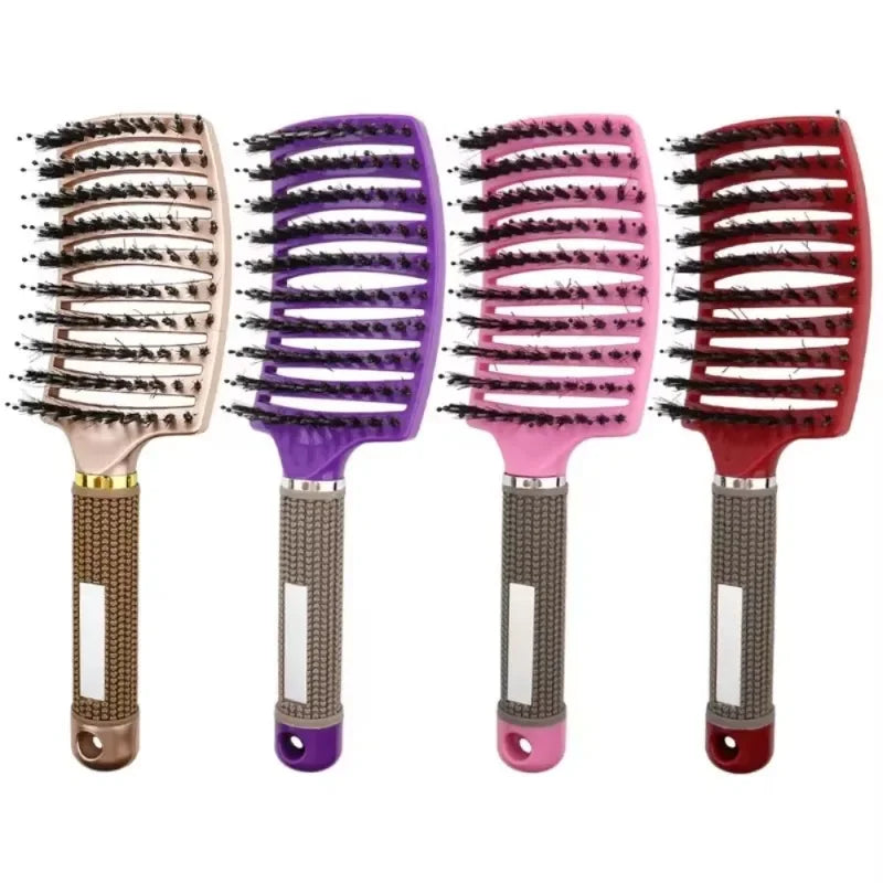 Salon Hairdressing Comb Bristle Women Scalp Massage Combs Professional Wet Curly Detangle Hair Brush For Barber Styling Tools