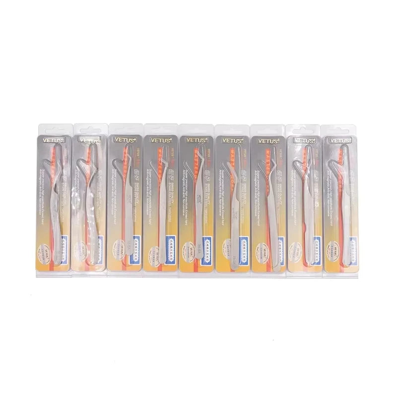 VETUS Tweezers Original 34A-SA Non-magnetic Anti Acid Corrosion Resistant High Precision for  Stamp Stainless Steel Clamp