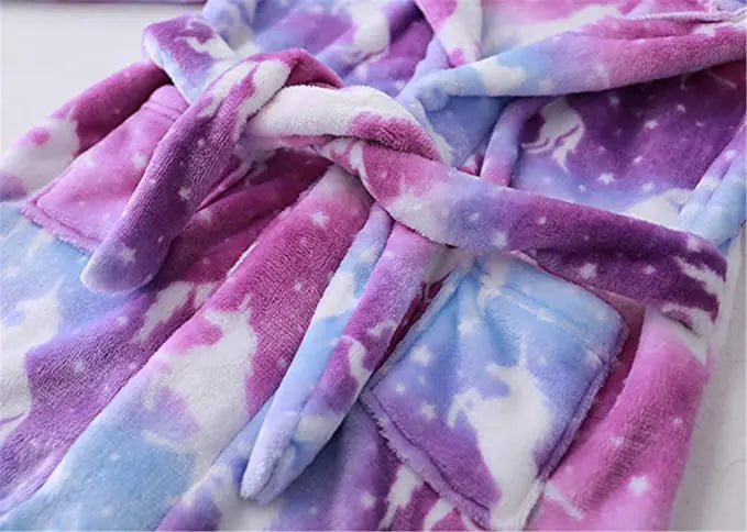 Pink Princess Bath Robe for Girls 3 4 5 6 7 8 9 10 11 12 Years Unicorn Kids Bath Towel Robe Kigurumi Winter Baby Girls Bathrobe