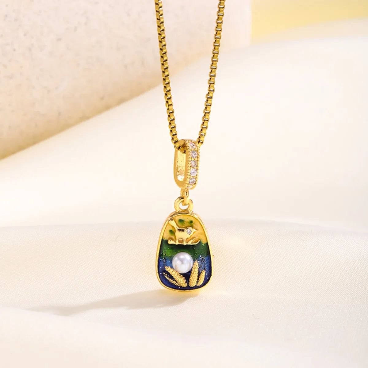 Blumenanhänger Halsketten, Edelstahl Goldfarbene Layered Halskette Damen, Minimalismus Stil Schmuck Accessoires Halskette