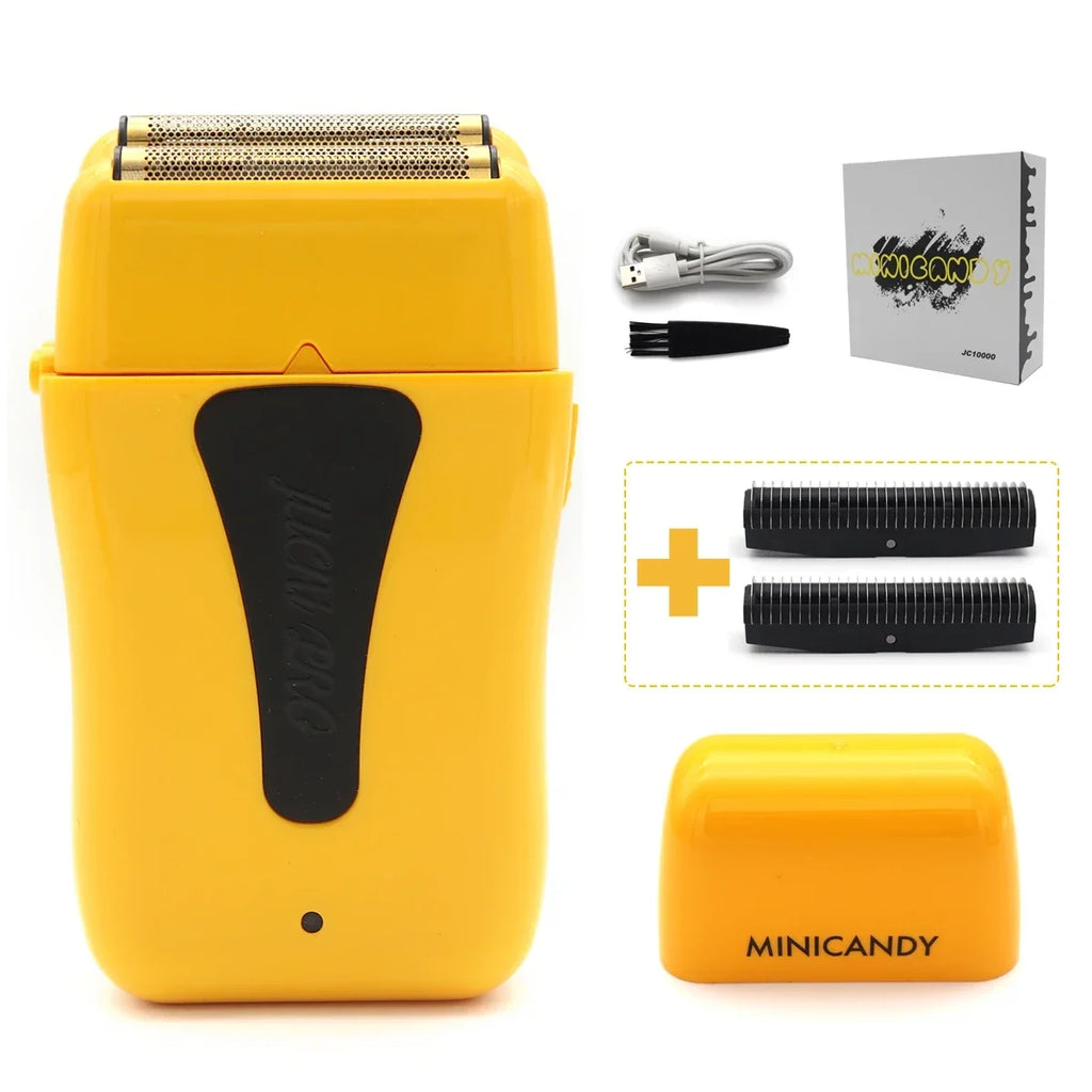 JUCAIPRO MINICANDY 10000RPM Electric Shaver Man Oil Head Double Foil Cordless Professional Barber Razor Hair Trimmer JC10000