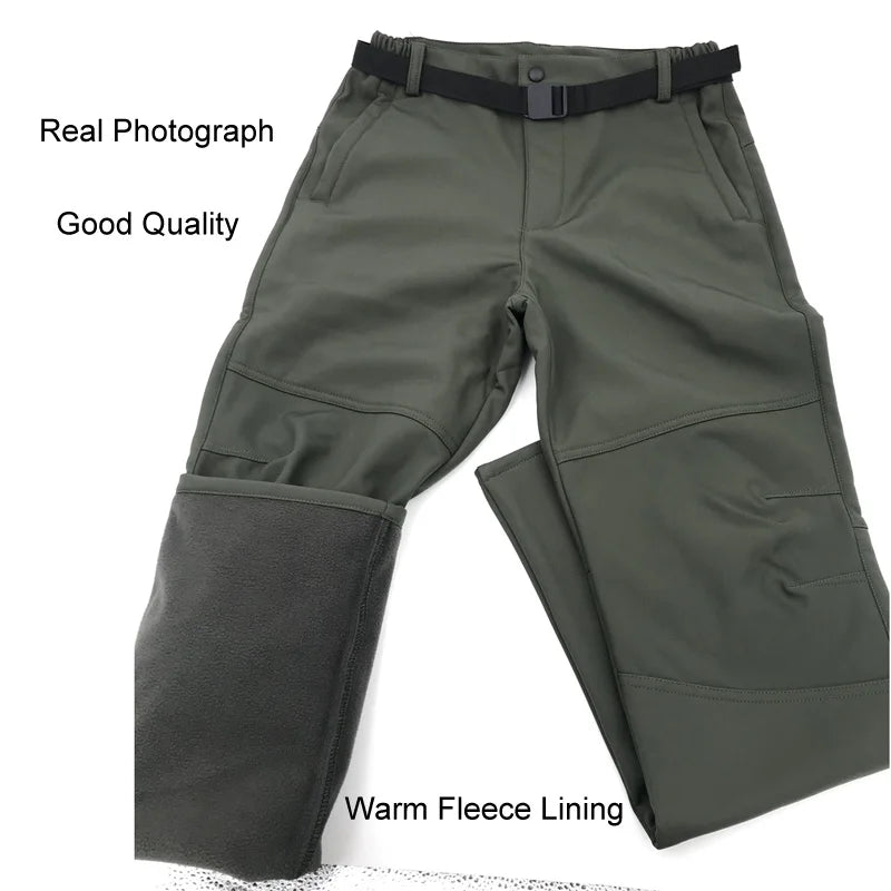 Men Autumn Winter Tactical Military Tracksuit Set Softshell Jackets Casual Fleece Cargo Pants Hiking Camping Climbing Trousers