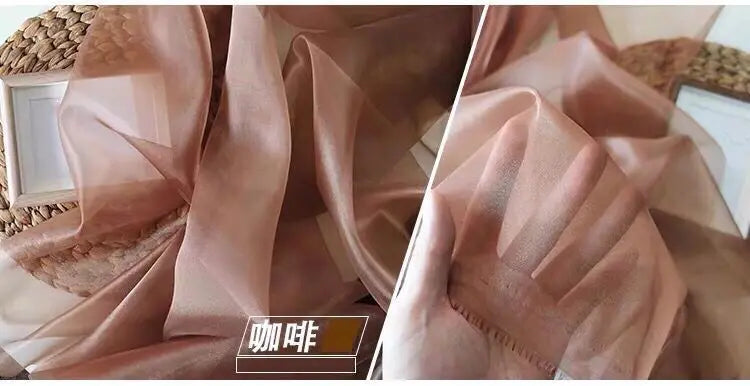 3/5/10m  Crystal Sheer Organza Voile Fabric - Ideal Material for Making Clothing and DIY Crafts, By the Meter