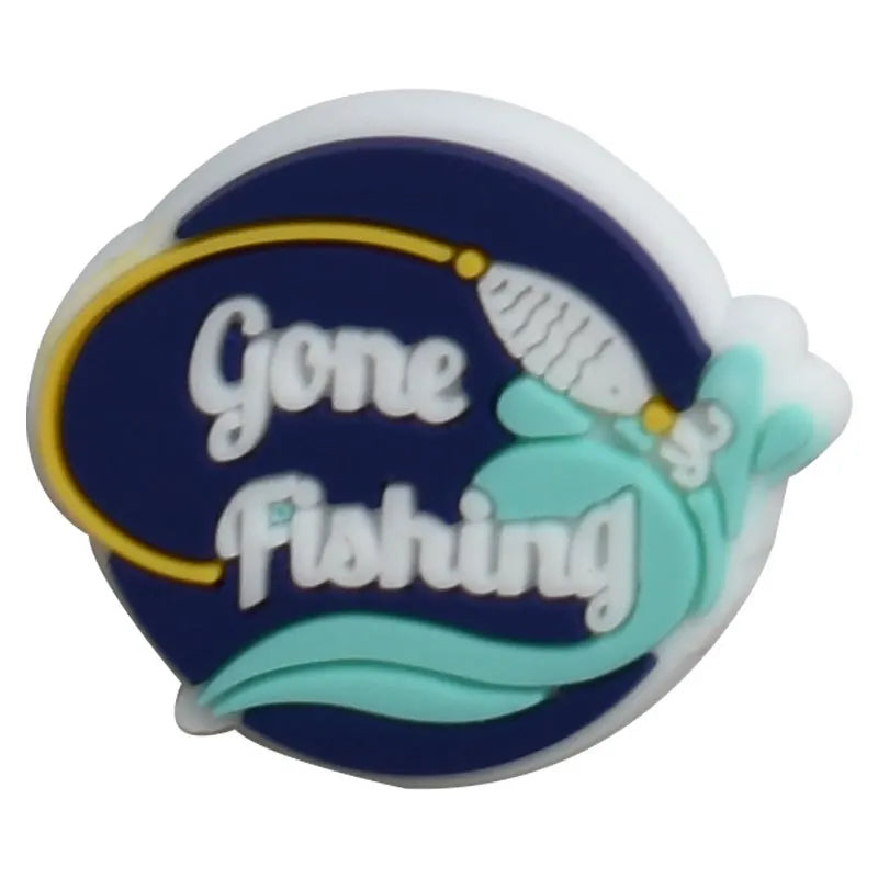 Go fishing Serie PVC Schuh-Charms Hausschuhe Schnallenkombination Passend für Armbänder Zubehör Dekoration Bänder Geschenk Unisex Party