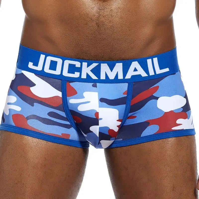 JOCKMAIL Sexy Underwear Men Boxer Brief Cueca Male Panties Camouflage Soft Underpants Shorts Men Trunks Printed Nylon Quick Dry