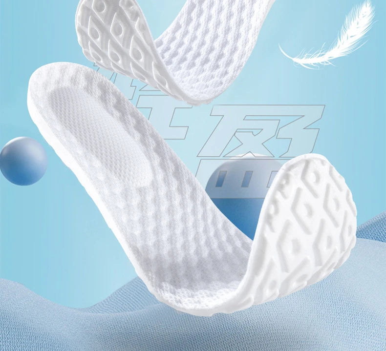 Latex Memory Foam Insoles for Sports Soft Foot Support Shoe Pads High Elastic Orthopedic Sport Insole Feet Care Insert Cushion