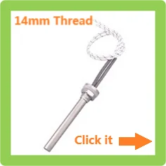 1/2" Cartridge Heating Element 12V 24V Electric Immersion Resistance Heater for Water 100mm