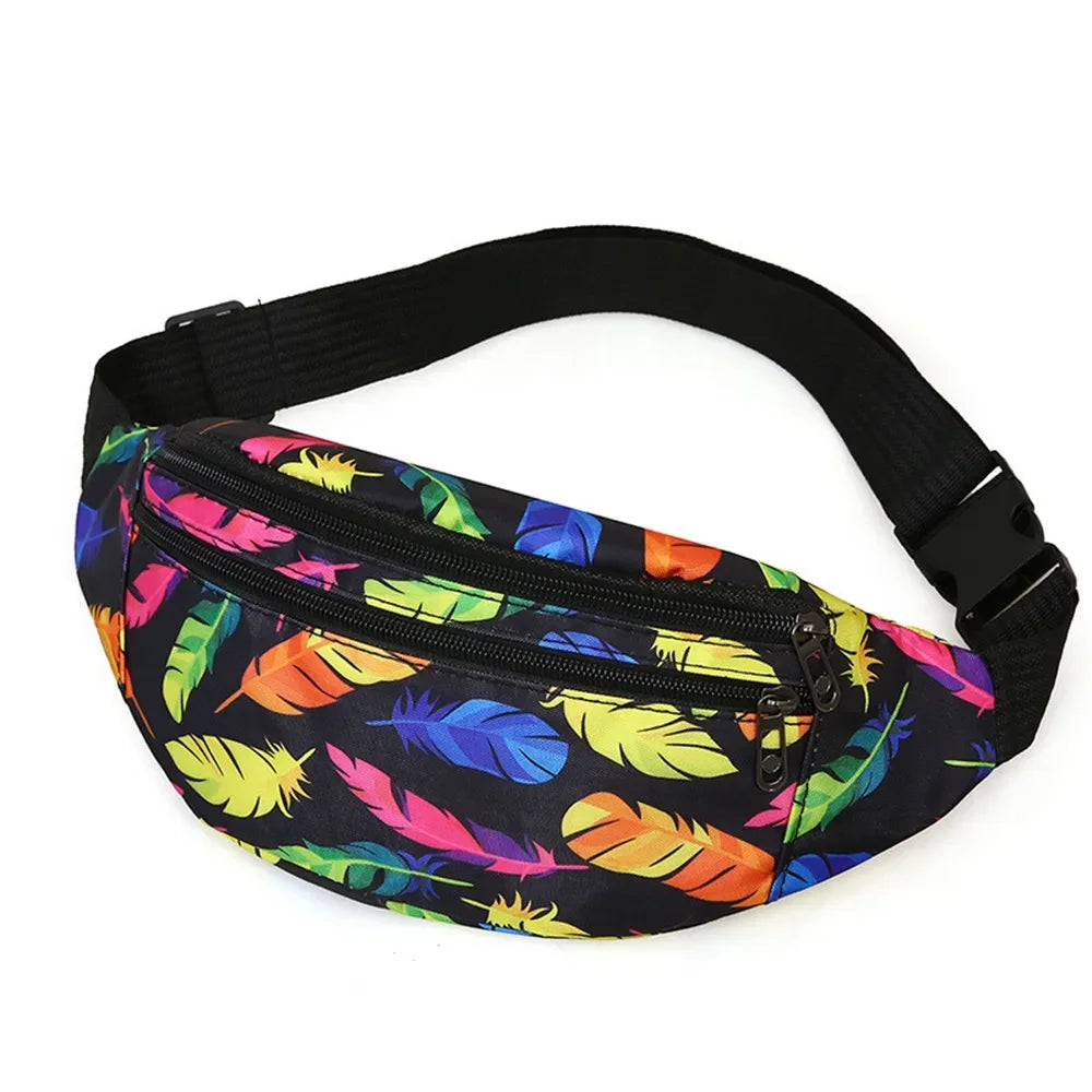 Men Women Waist Bag Zipper Chest Bag Sport Run Fanny Pack Crossbody Bag Fashion Waist Belt Bags Phone Purse Waist Pack for Women