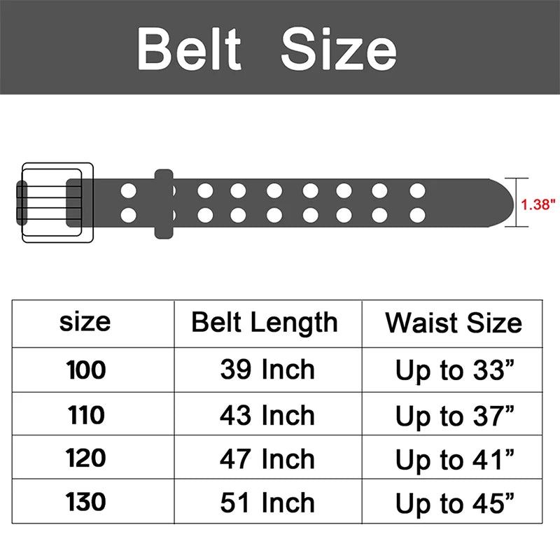 MaiKun Women Punk Goth Belts Brand Leather Women Grunge Belt Halloween Double Pin Buckle Female Belt for Jeans Streetwear