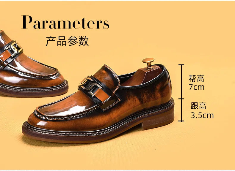 Luxury Slip on Dress Shoes Men Genuine Leather Italian Loafer Shoes for Men Black Brown Brand Formal Oxford Men Casual Shoes