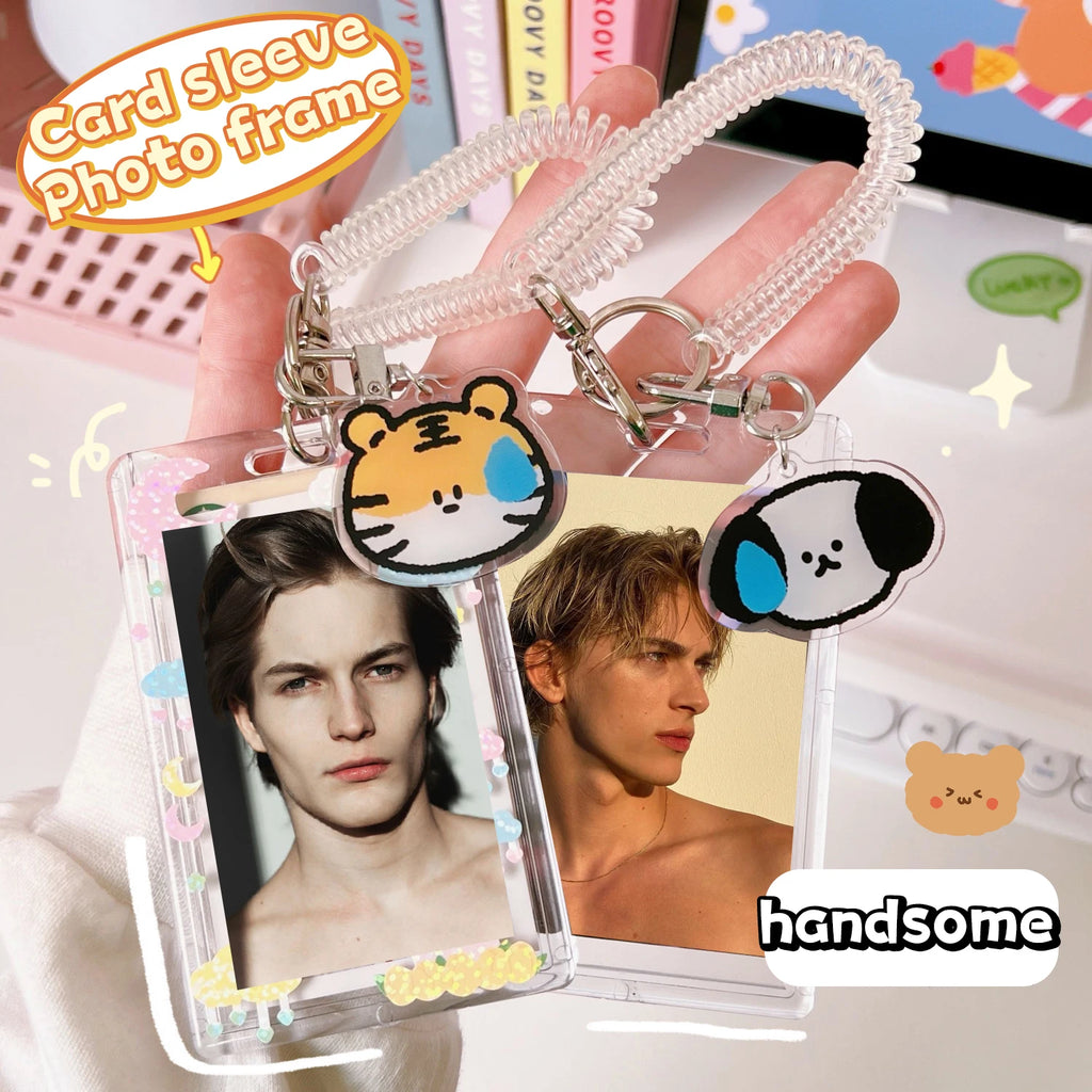 1 Pcs Cute Japanese And Korean Internet Celebrity Teddy Bear Card Holder Student Portable ID Bank Card Protection Case