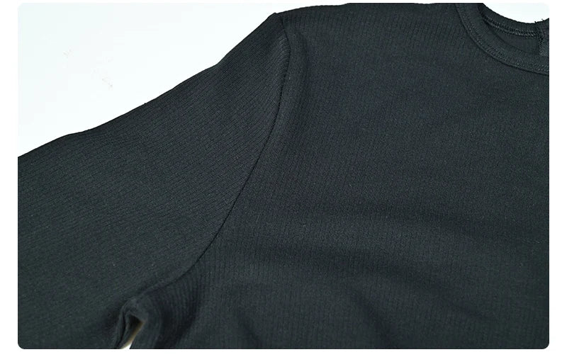 Maxikleid Damen Langarmkleid Blumen und Perlen Oberteil Freizeitkleid Rundhals Schwarz Modal Ripp-Oberteil Größen XS-XXXL