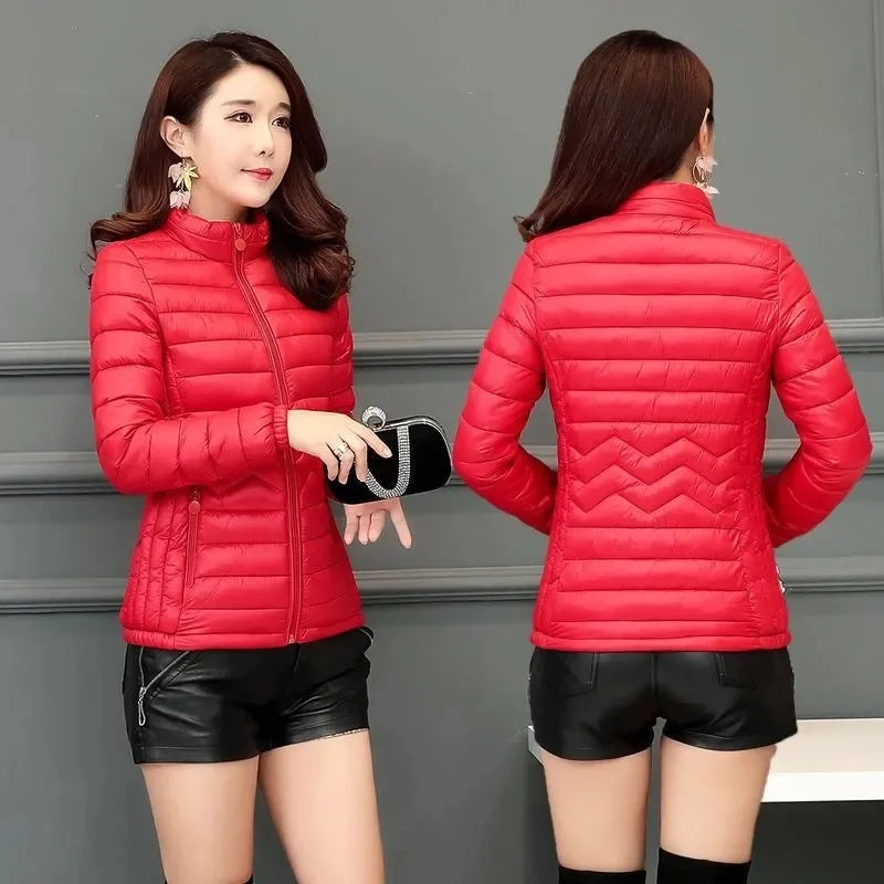 Women Parkas Winter Jacket Down Cotton Jacket Warm Korean Casual Lightweight Solid Color Parka 2026 New Female Snow Coat Outwear