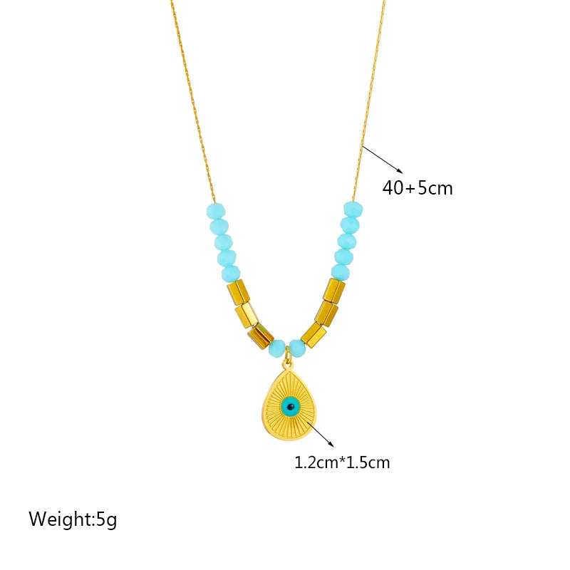 DIEYURO 316L Stainless Steel Pearl Heart Butterfly Green Stone Pendant Necklace For Women Vintage Girls Chain Jewelry Gifts