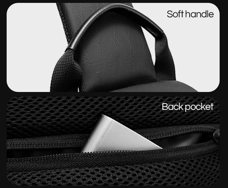 BANGE Lightweight Chest Bag Men Satchel Shoulder Bag Waterproof Sling Bag Oxford Cloth Small Casual Bag Crossbody Bag for Men