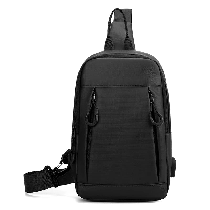 Simple and casual men's shoulder bag, trendy single-shoulder crossbody bag, student travel bag, lightweight diagonal backpack, m