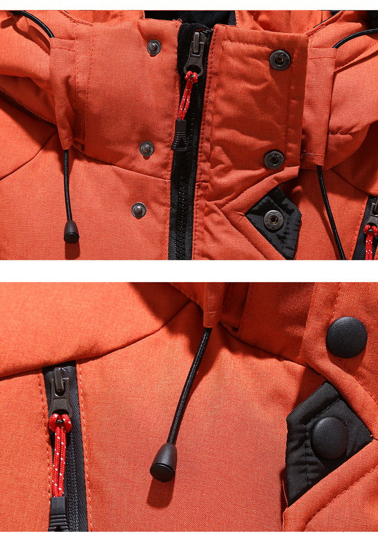 Winter Mens White Duck Down Jacket Warm Hooded Thick Slim Fit Puffer Jacket Coat Male Casual High Quality Overcoat Thermal